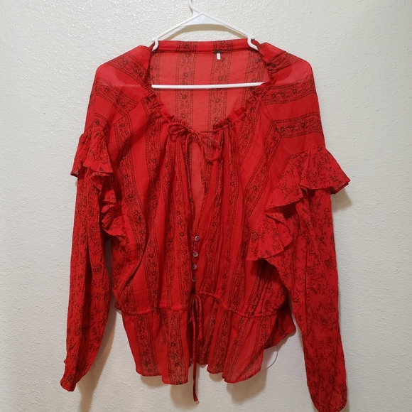 Free People Amanda's Printed Blouse - Picture 3 of 7